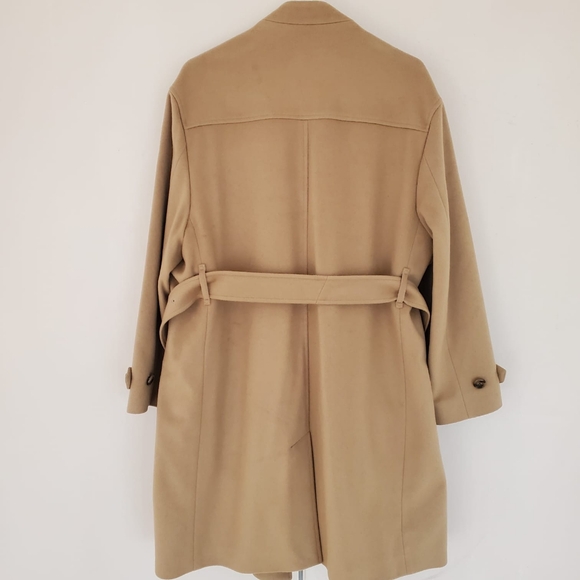 Burberry London Camel "Heronsby" Wool 78% Cashmere 22% Oversized Wrap Coat - Picture 5 of 17